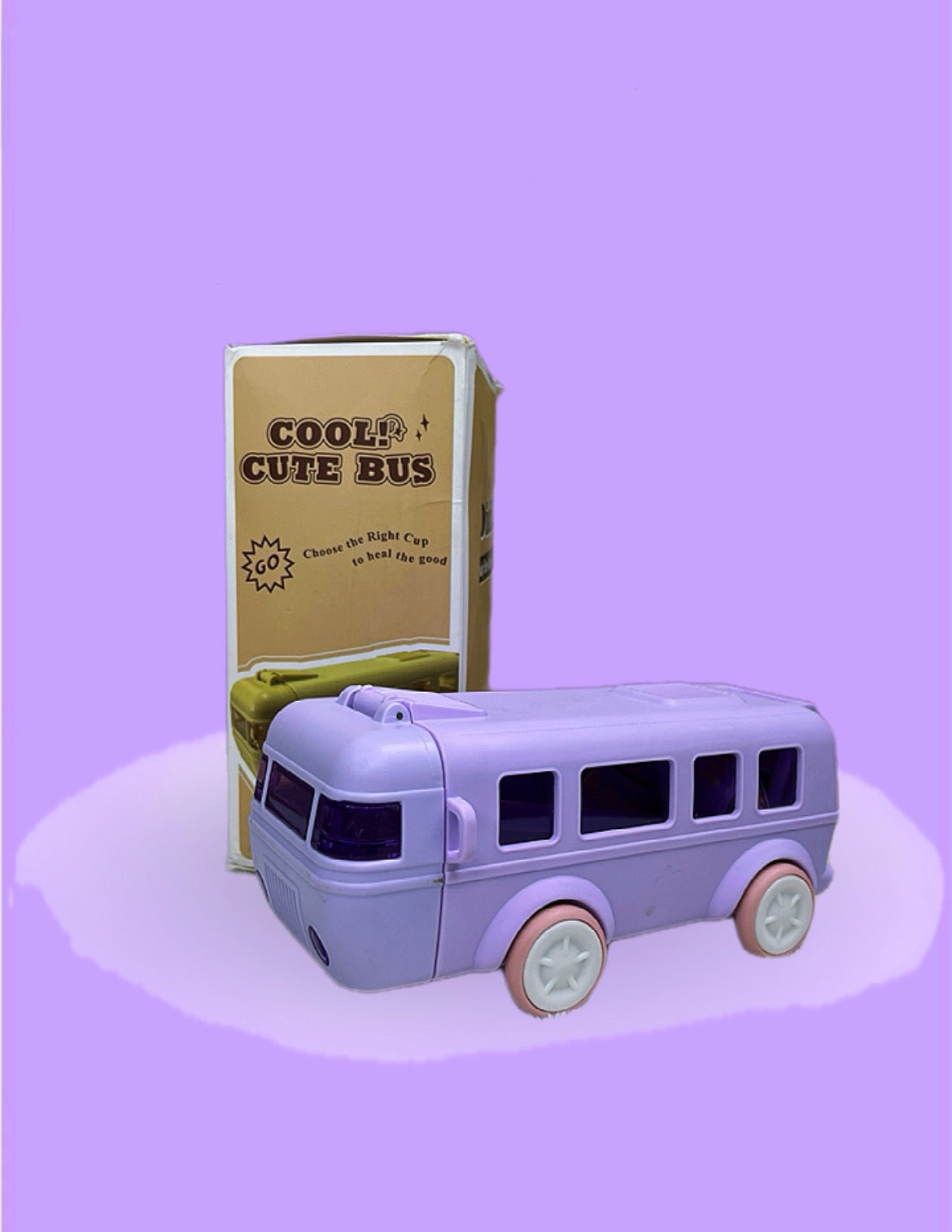 Portable Bus Water Bottle with Straw & Strap