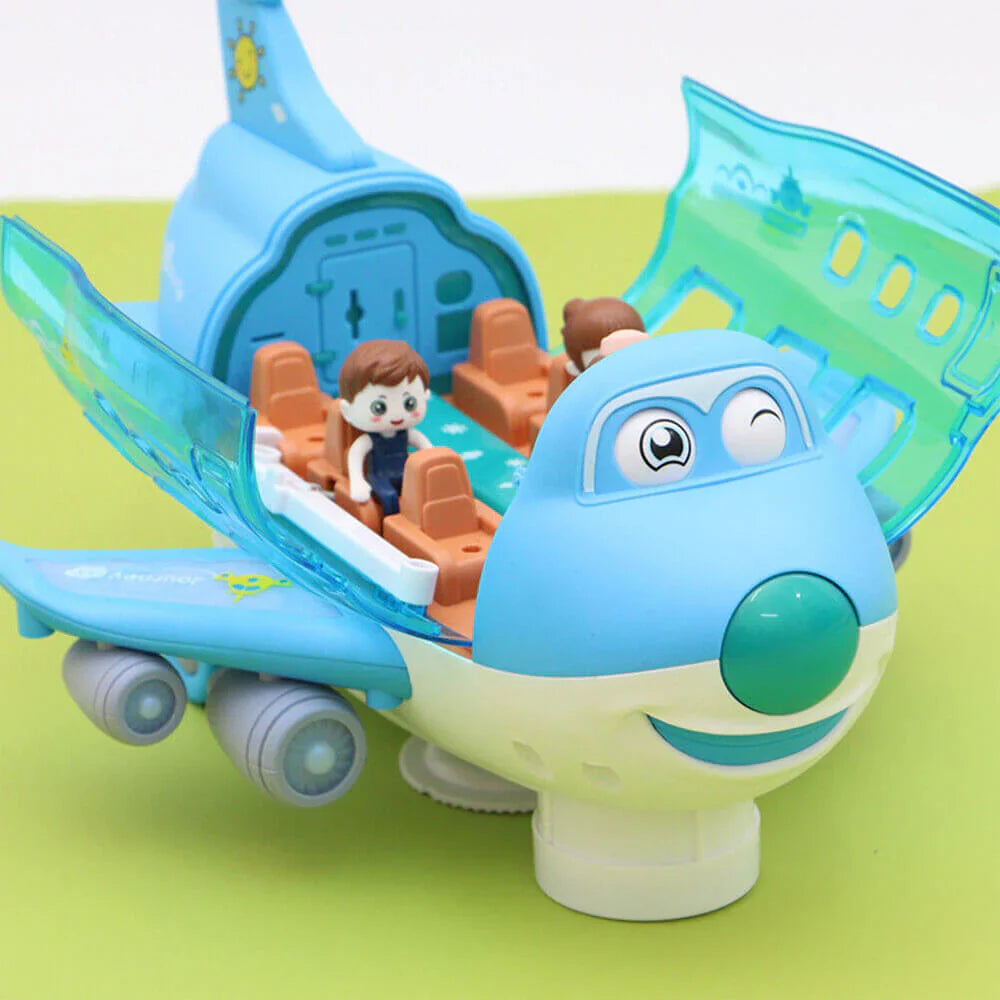 Aviation Airliner Universal Toy With Music,Light And Rotate 360
