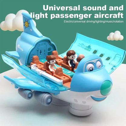 Aviation Airliner Universal Toy With Music,Light And Rotate 360