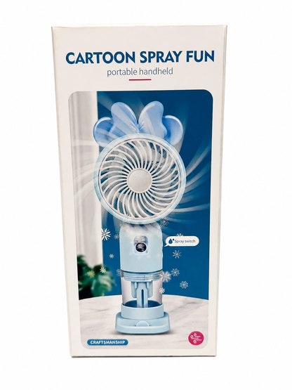 Rechargeable Cartoon Mini Cooling Fan With Mist