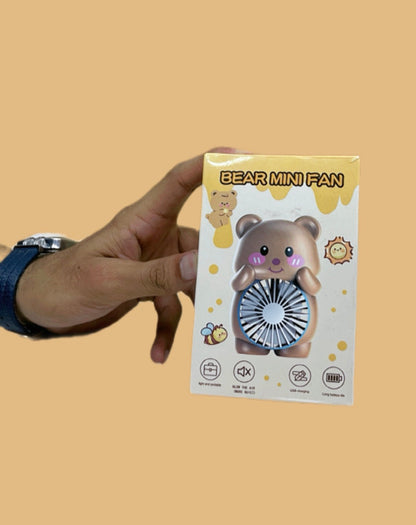 BEAR PORTABLE SIDE TABLE CHARGING MINI HANG FAN