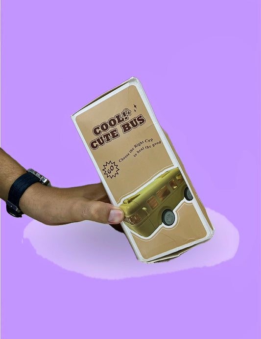 Portable Bus Water Bottle with Straw & Strap